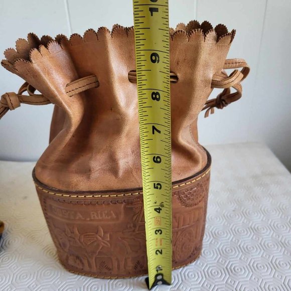 Beautiful Vintage Unique Bucket handbag from the leather work of Jesus Zunicaz - Picture 8 of 8